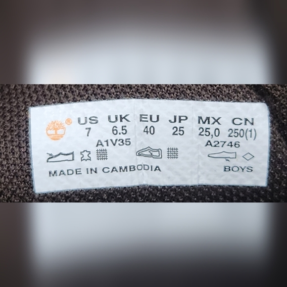 Timberland Boys' Davis Square Zip Chukka Boots Size 7 - Picture 9 of 9